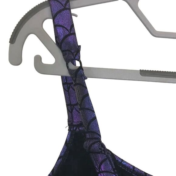 Torrid Purple Iridescent Mermaid Wireless Flounce Bikini Top Size 1 Women’s - Picture 11 of 15